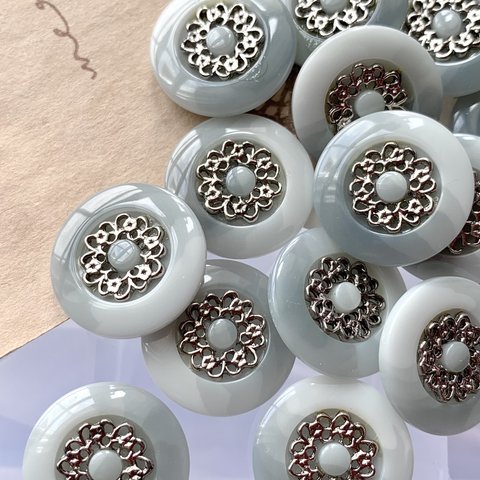 【23mm 2個set】 飾りボタン ◆1375◆ レトロ アンティーク ヴィンテージ レトロボタン