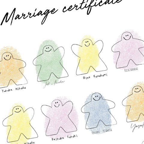 参加型　結婚証明書　結婚式　人前式　スマイル　にこちゃん　ニコちゃん　certificate035