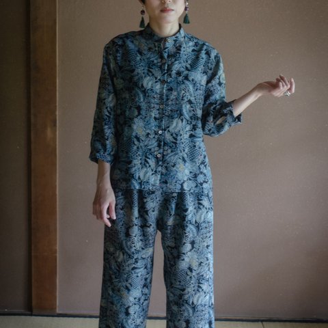 キモノストレートパンツ kimono straight pants※お手持ちのお着物でお仕立てします