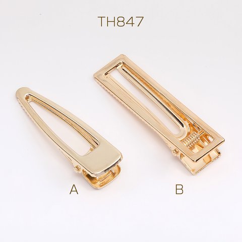 TH847-A 18個 ヘアクリップ ゴールド  3X（6ヶ）