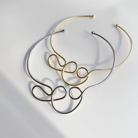 restock ⌇ art necklace ⌘ ネックレス チョーカー ネックレス シルバー ゴールド 