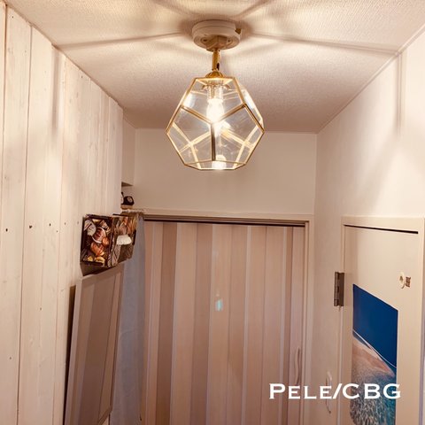 照明 Peles/CBG ペレス シーリングライト ブラスゴールド ガラス ランプシェード角度自在器付器具 真鋳金色 照明器具 間接照明 天井照明