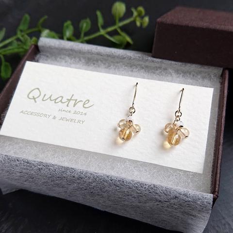 シトリン【Citrine】  キャトルピアス