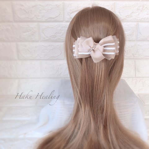 三つ編みライン.。.:*♡ バレッタ  ヘアクリップ アーチ型バナナクリップ シュシュ