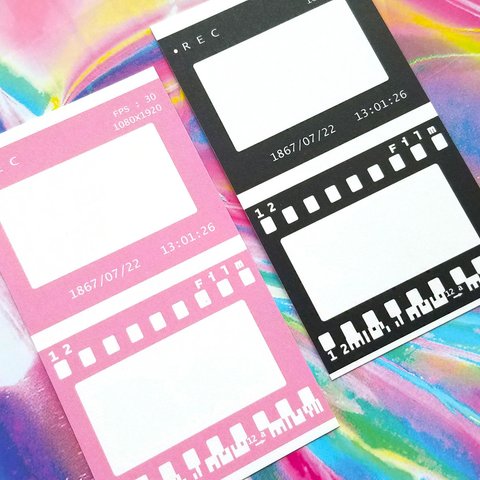 「pink & black」card