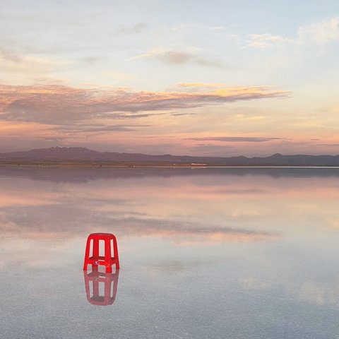 ポストカード　きくちゃんの旅　ボリビア　ウユニ塩湖 sunrise