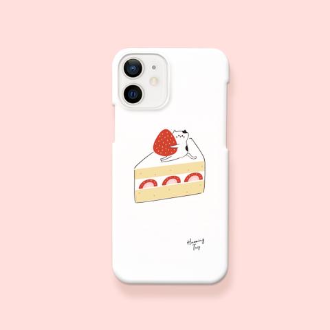 ショートケーキねこ スマホケース