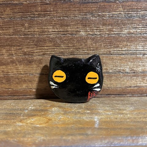 ブローチ「黒猫むー」