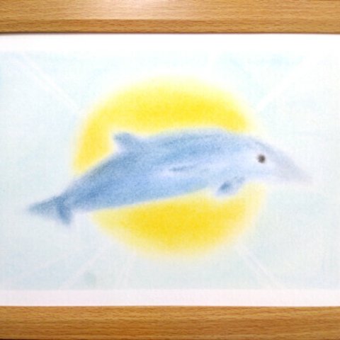 ヒーリングアート「イルカと太陽」
