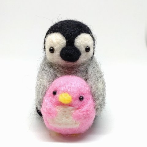 【再販】ピンクペンギンマスコットとペンギン君