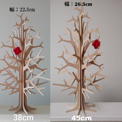 木製　高さ：45cm　アクセサリースタンド＆クリスマスツリー (材質:MDF厚み2.5mm）