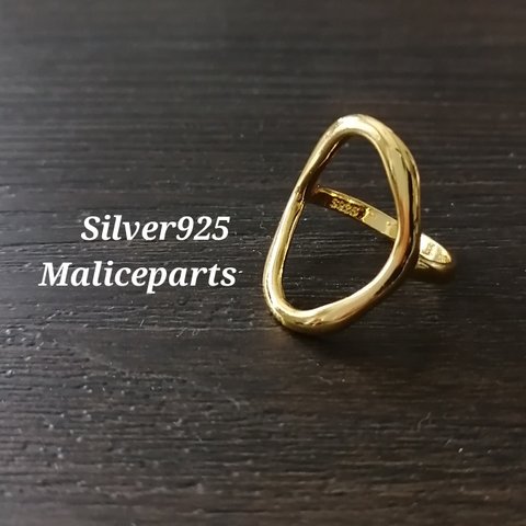 【r-05】Silver925 リング ゴールド【a15-2】