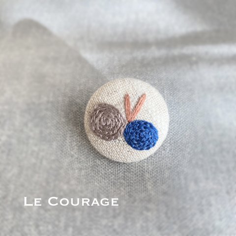 【mini】チョウの刺繍ブローチ⑦