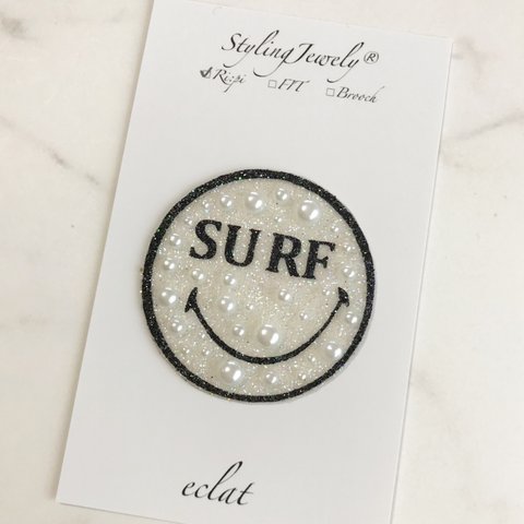 【リピ】SURFにこちゃんシール ハワイアンアクセサリー パールアクセサリー リゾートアクセサリー サーフィンシール