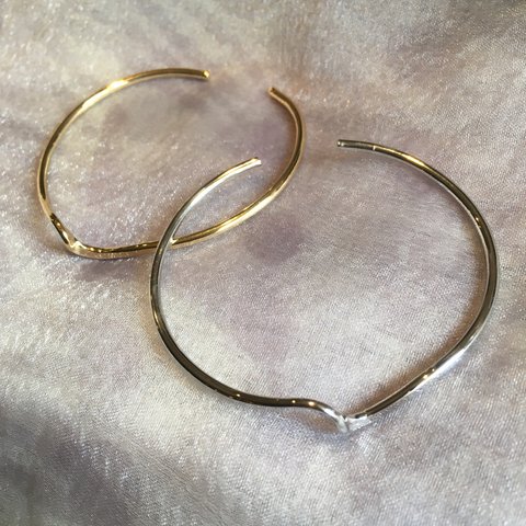 〈再販〉 bangle simple silver×gold【2色展開】