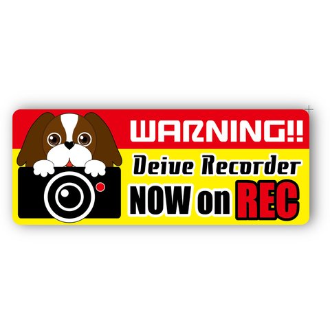 【天使のキャバリア】Drive Recorder「Now on Rec」ステッカー