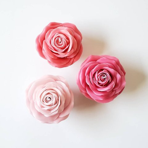 【カラーが選べる】天然蜜蝋　ピンクの薔薇キャンドル