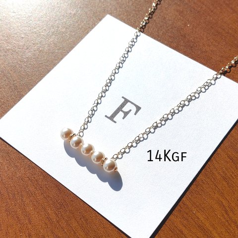 14Kgf/K14gf SWAROVSKI スティック パールネックレス