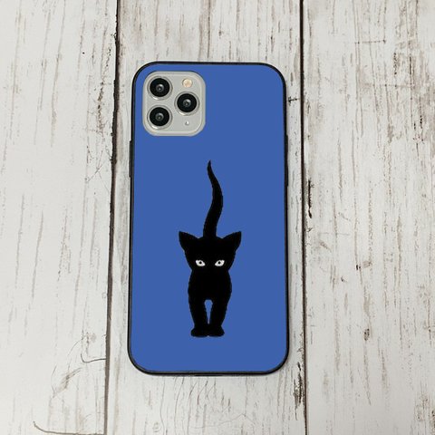 スマホケース35 期間限定 iphone 強化ガラス おしゃれ 北欧 猫シルエット2　アンティーク　運気　かわいい　絵画 iface