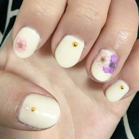 押し花ネイル