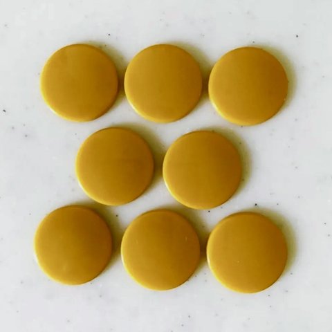 Yellow 25mm Circle Cabochons