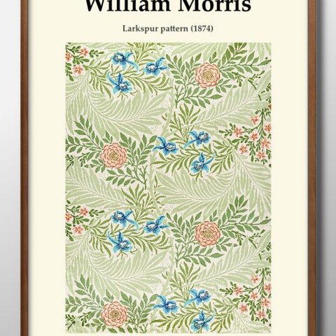 1-7520■ポスター　絵画　インテリア　A3サイズ　『ウィリアム・モリス』イラスト　アート　北欧