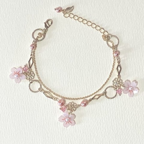 桜🌸2連デザインブレスレット