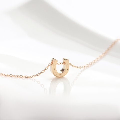 14kgf Lucky Horseshoe Necklace - ラッキー ホースシューネックレス