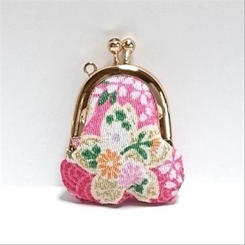 ちりめん♪小さいがま口：ちっちゃいがま口：かわいいがまぐち：小さい財布：littlie purse