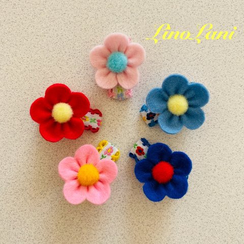 お花のベビー＊キッズヘアクリップ 