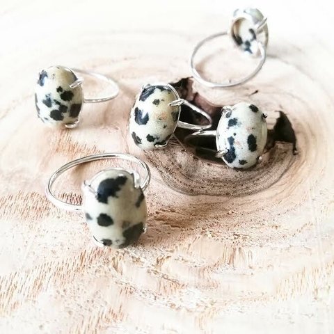 Dalmatian Jasper ring