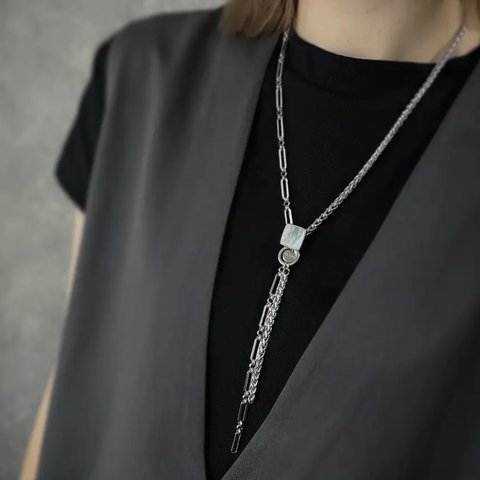 double chain shell necklace