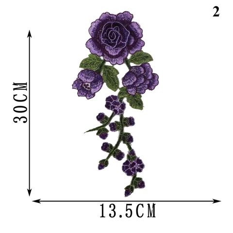 豪華薔薇モチーフ バイオレット　13.5*30cm　　