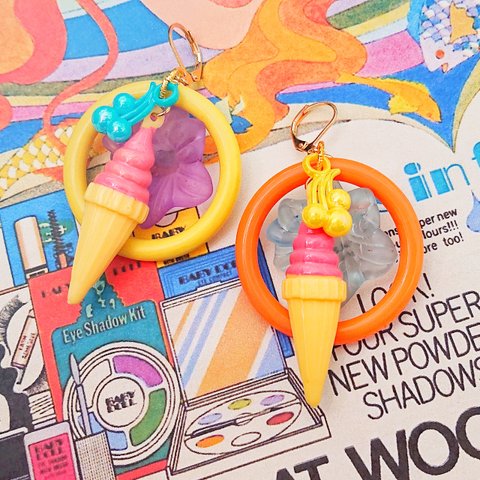 🍦ソフトクリーム♡キッチュ♡ピアス／イヤリング♥