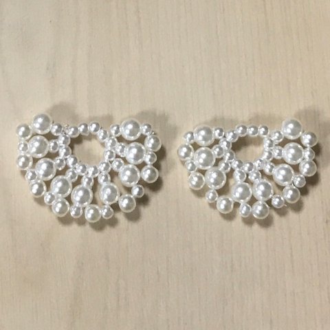 PEARL BEADS HALF MOON PARTS