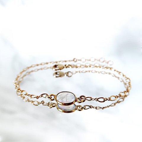 14KGF/ MOONSTONE BRACELET