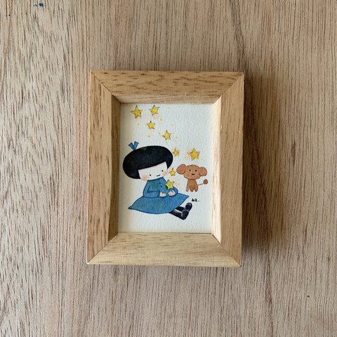 「星をひとつ」ミニ額　原画　　　