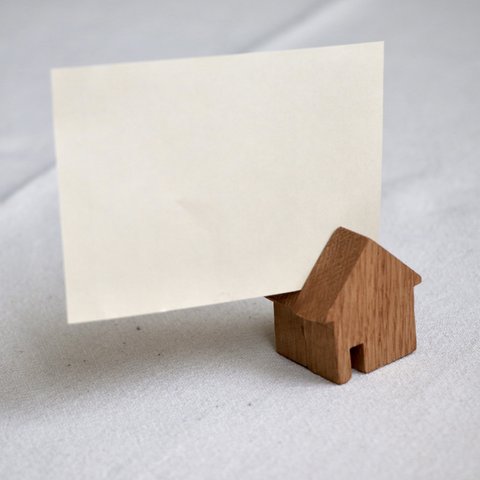 【無垢材】木製マグネット　ハウス　6個セット