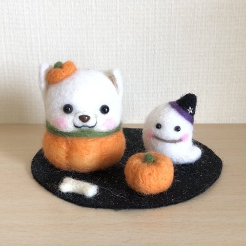 柴犬だるま🎃ハロウィン(白柴)