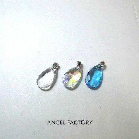 ペンダント A級ガラス カッティングティアドロップ 3カラー ANGEL FACTORY lalalady-205