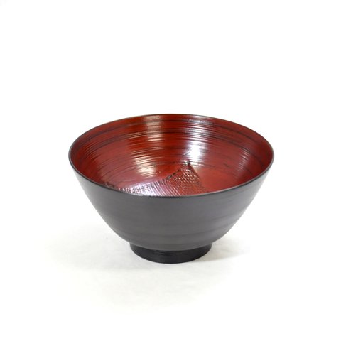 山中塗　嘉匠菴オリジナル商品 欅4.0飯椀　見付布根来　SO-0575