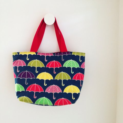 【50%off】ミニトートバッグ　colorful umbrella　