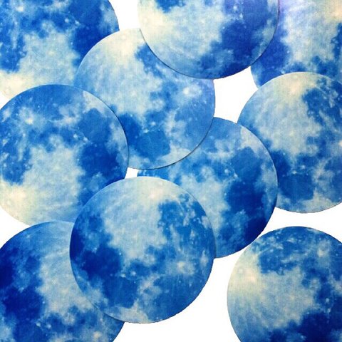 blue▼透明月シール