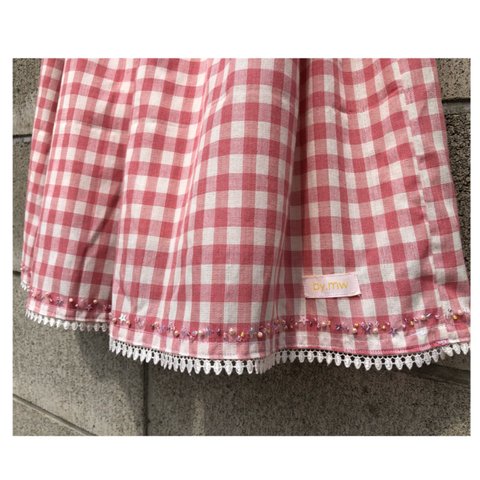 pink check skirt(girls)