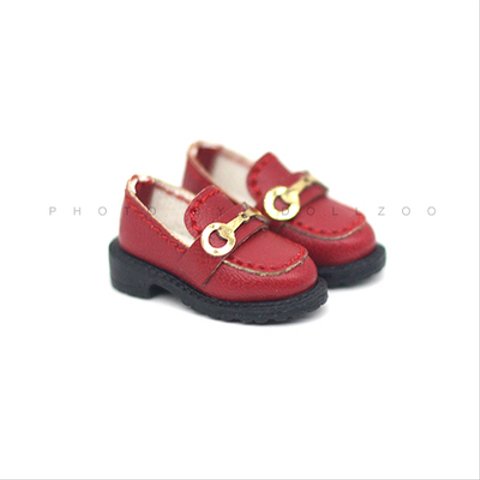 オビツ11靴 カジュアル革靴 Red