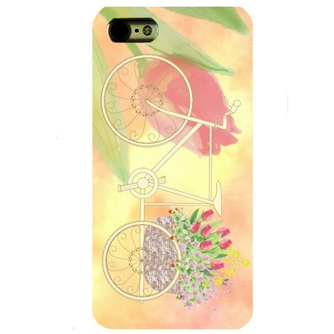 iphone7Plus,iphone6Plus,iphone6SPlus スマホカバー 花自転車