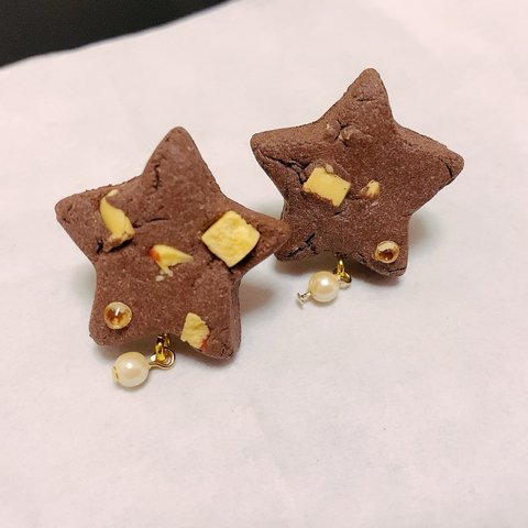 チョコクッキー🍫🍪(ナッツ入り🥜)イヤリング