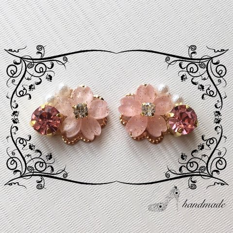 イヤリング・ピアス★選べるアクセサリー★桜②