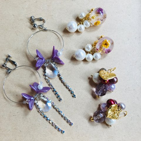 violet ear accessory 3点set