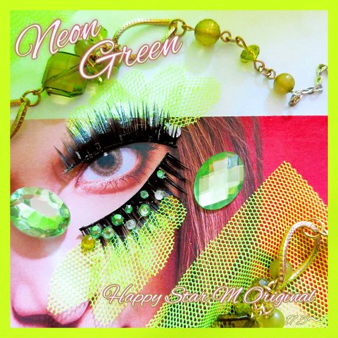 ❤★Neon  Green ★partyまつげ ネオン グリーン★送無料●即買不可